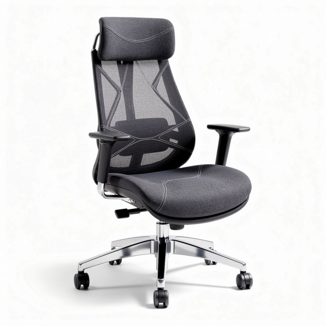 Ergonomic office chair with breathable mesh back and adjustable height 45 x 60 x 110cm