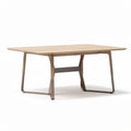 Wooden dining table with metal legs in natural finish 200 x 100 x 75cm